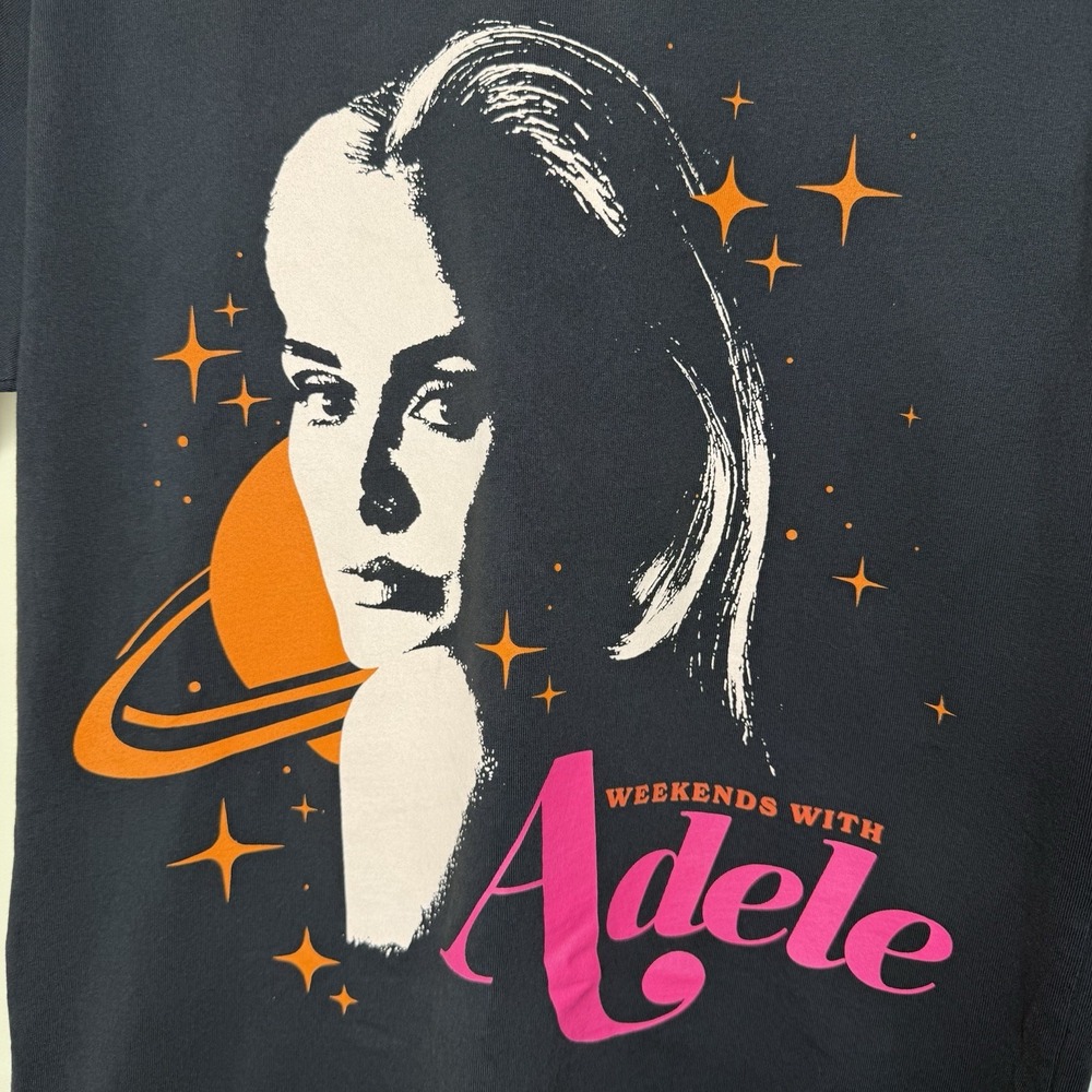 Adele Las Vegas Residency Weekends With Adele Cosmic Tee Black Medium Retro - Picture 2 of 6